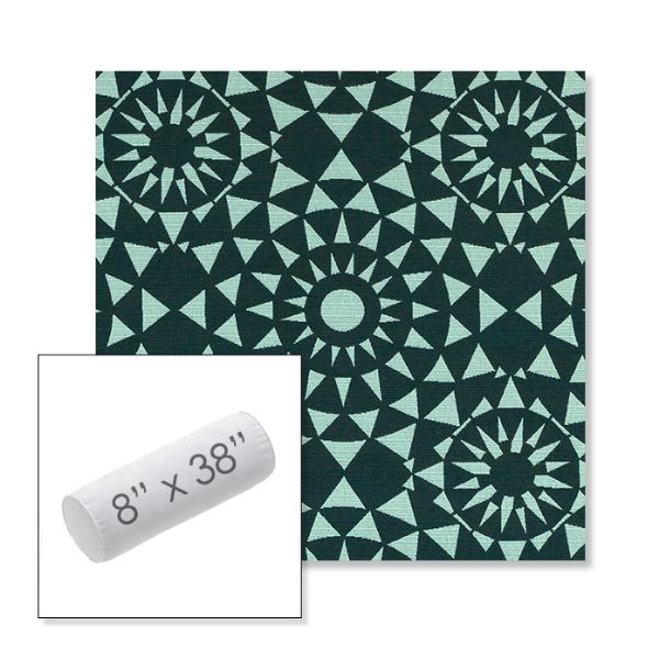 Picture of Sundial Seaweed | 8" x 38" Outdoor Bolster Pillow Sunbrella® Fabric