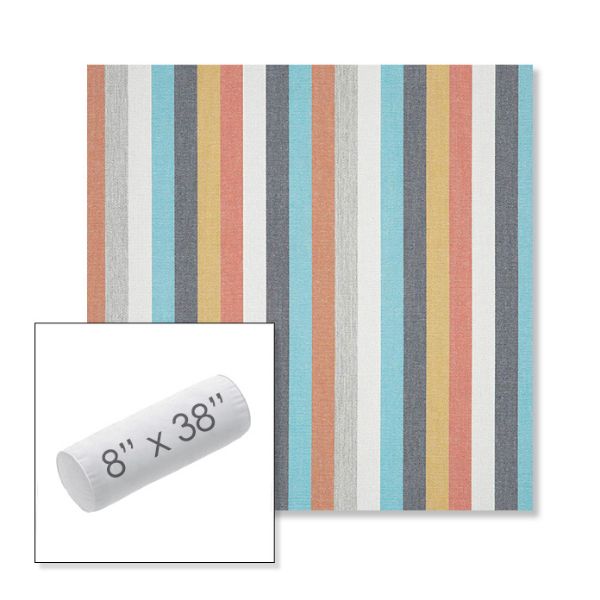 Picture of Surround Sunrise | 8" x 38" Outdoor Bolster Pillow Sunbrella® Fabric