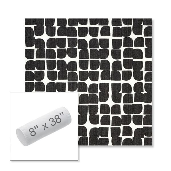 Picture of Toggle Inkblot | 8" x 38" Outdoor Bolster Pillow Sunbrella® Fabric