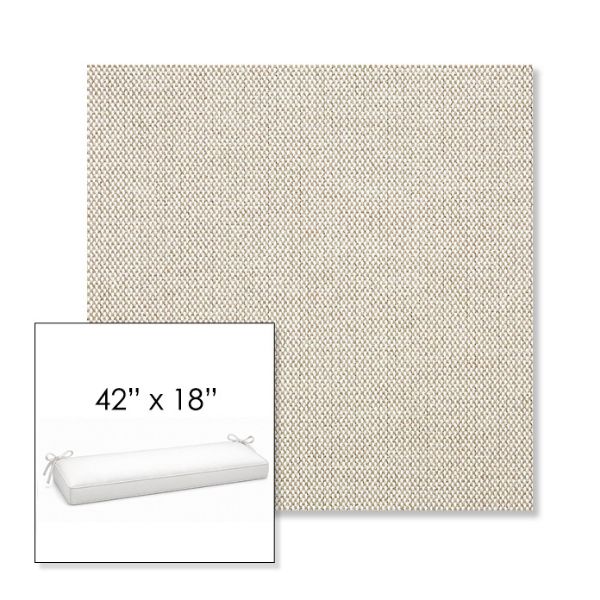 Picture of Blend Linen | Sunbrella® 42" x 18" Outdoor Bench Cushion