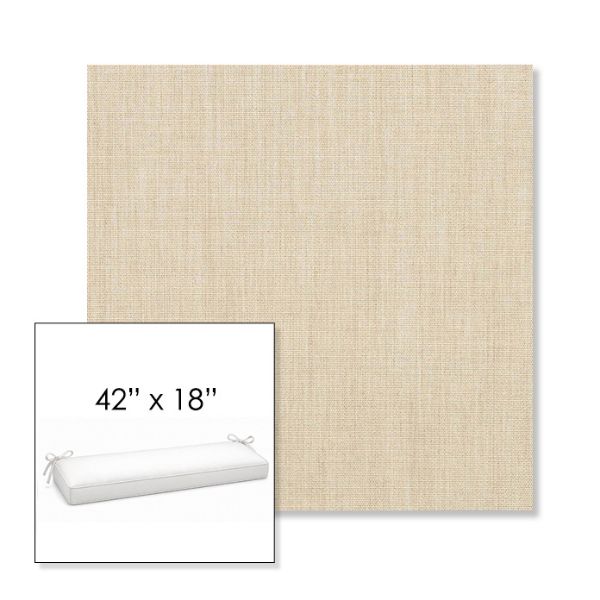 Picture of Canvas Flax | Sunbrella® 42" x 18" Outdoor Bench Cushion