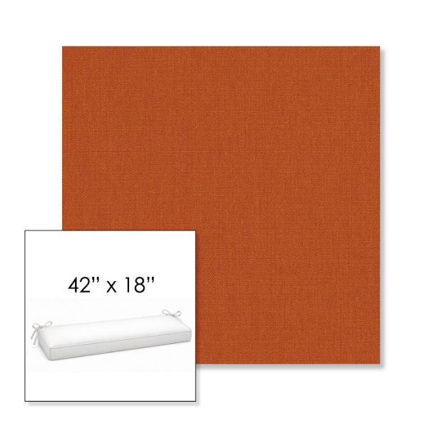 Picture of Canvas Rust | Sunbrella® 42" x 18" Outdoor Bench Cushion