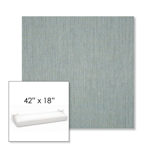 Picture of Cast Mist | Sunbrella® 42" x 18" Outdoor Bench Cushion