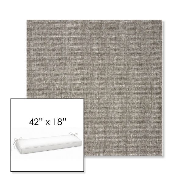 Picture of Crush Ash | Sunbrella® 42" x 18" Outdoor Bench Cushion