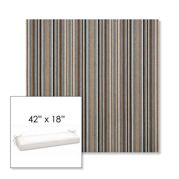 Picture of Cultivate Stone | Sunbrella® 42" x 18" Outdoor Bench Cushion