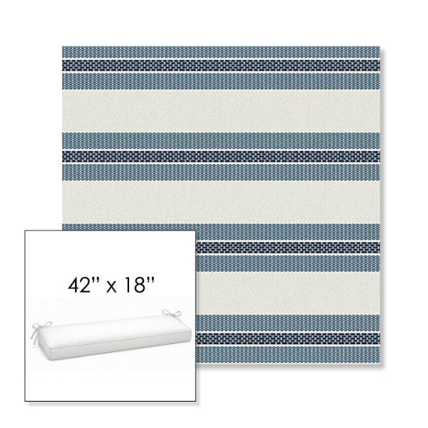 Picture of Excel Denim | Sunbrella® 42" x 18" Outdoor Bench Cushion