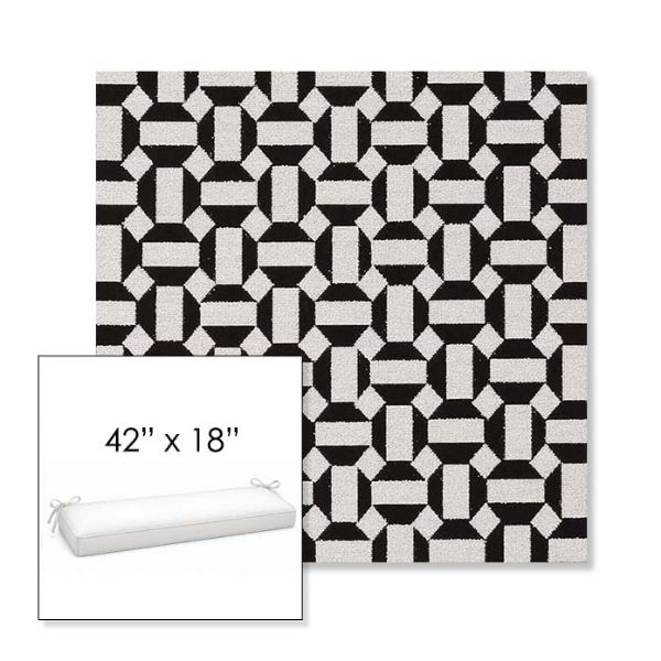 Picture of Hoopla Panda | Sunbrella® 42" x 18" Outdoor Bench Cushion