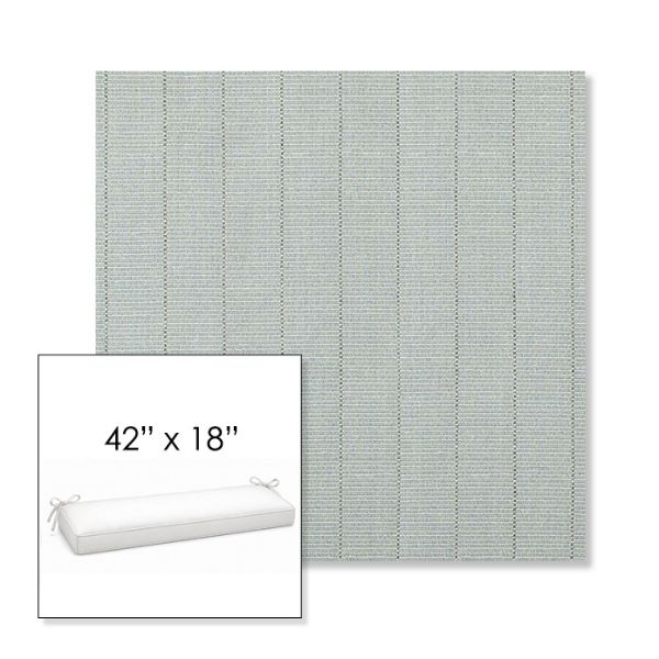 Picture of Kaia Mist | Sunbrella® 42" x 18" Outdoor Bench Cushion