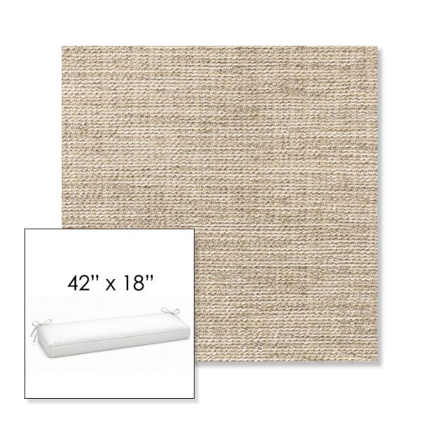 Picture of Momento Parchment | Sunbrella® 42" x 18" Outdoor Bench Cushion