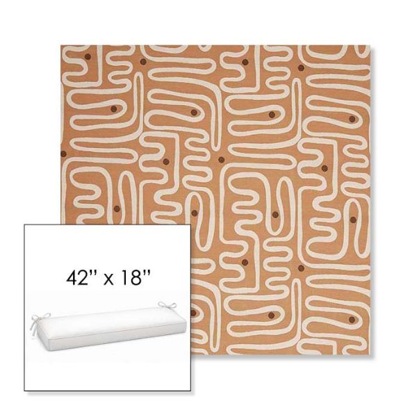 Picture of Nema Peachwood | Sunbrella® 42" x 18" Outdoor Bench Cushion