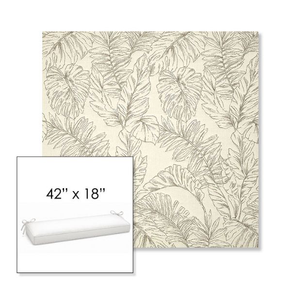 Picture of Palma Whitesand | Sunbrella® 42" x 18" Outdoor Bench Cushion