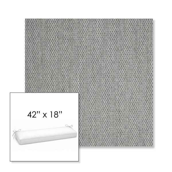 Picture of Pique Ash | Sunbrella® 42" x 18" Outdoor Bench Cushion