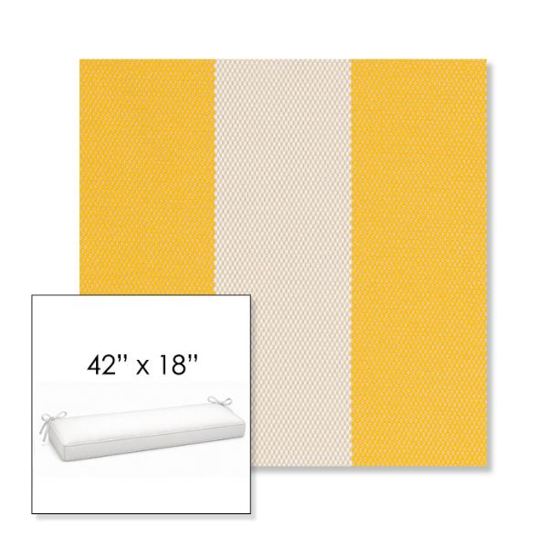 Picture of Rothko Lemonade | Sunbrella® 42" x 18" Outdoor Bench Cushion