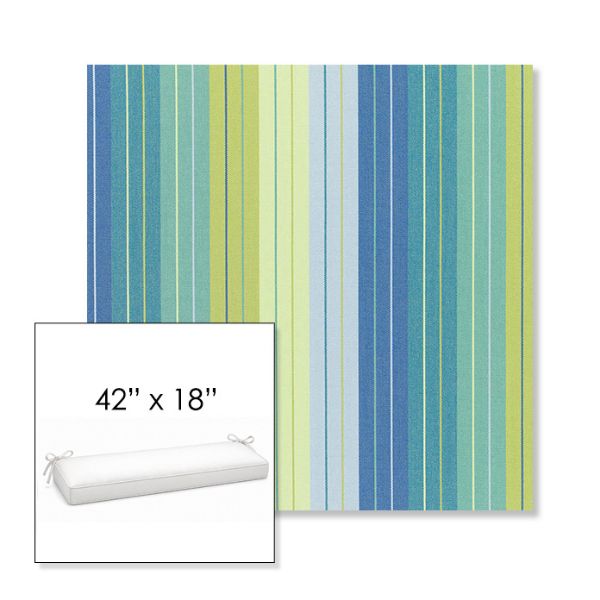 Picture of Seville Seaside | Sunbrella® 42" x 18" Outdoor Bench Cushion