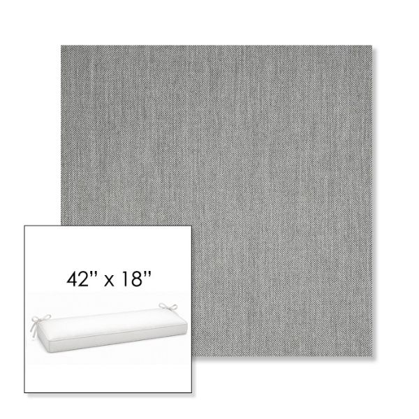 Picture of Switch Silver | Sunbrella® 42" x 18" Outdoor Bench Cushion