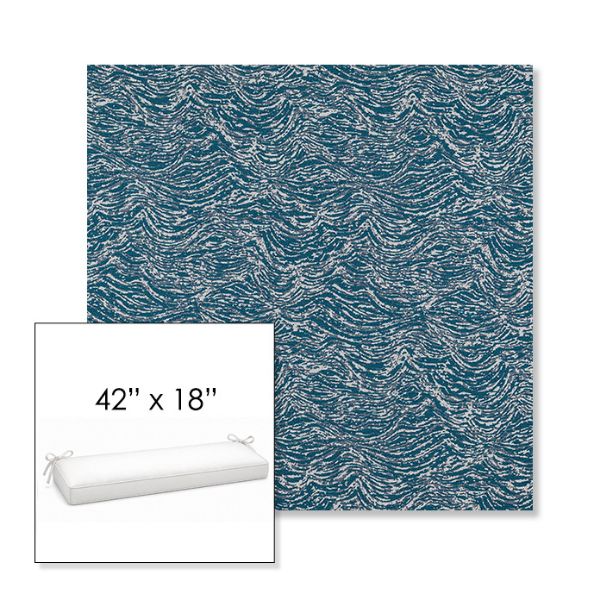 Picture of Undercurrent Lagoon | Sunbrella® 42" x 18" Outdoor Bench Cushion