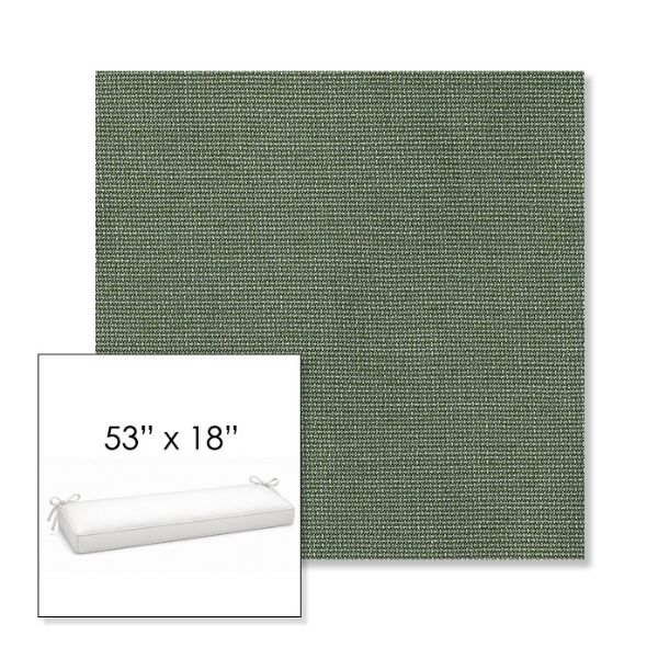 Picture of Bliss Aloe | Sunbrella® 53" x 18" Outdoor Bench Cushion