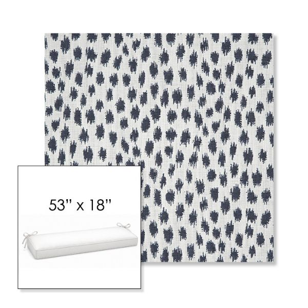 Picture of Agra Indigo | Sunbrella® 53" x 18" Outdoor Bench Cushion