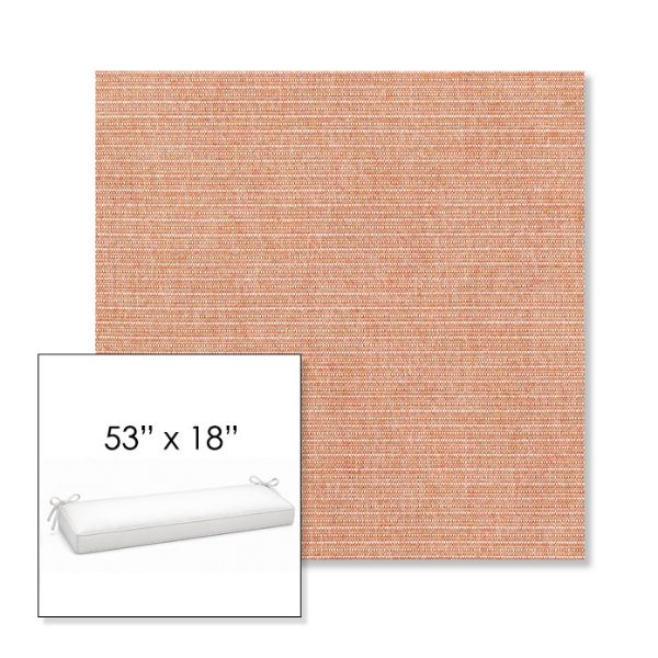 Picture of Ambrose Terracotta | Sunbrella® 53" x 18" Outdoor Bench Cushion