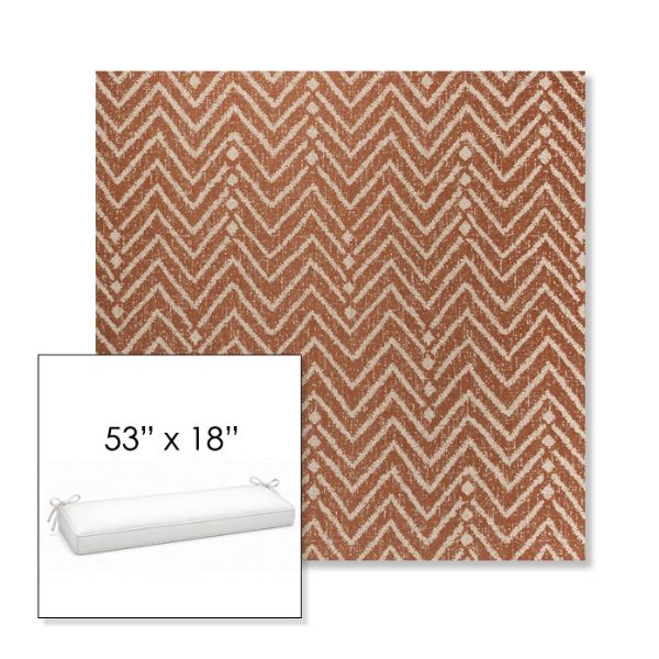 Picture of Argo Clay | Sunbrella® 53" x 18" Outdoor Bench Cushion