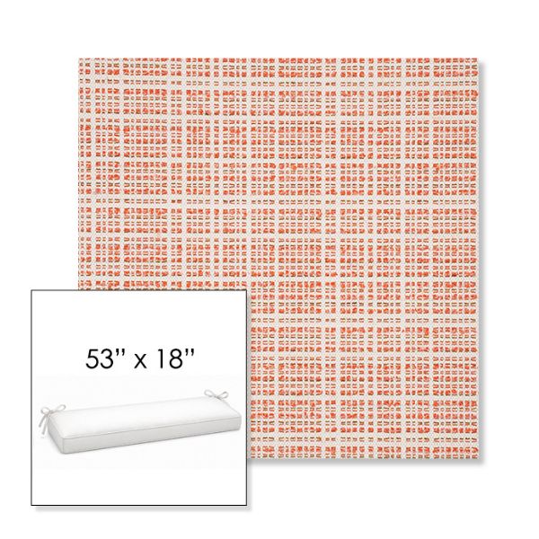 Picture of Benson Guava | Sunbrella® 53" x 18" Outdoor Bench Cushion