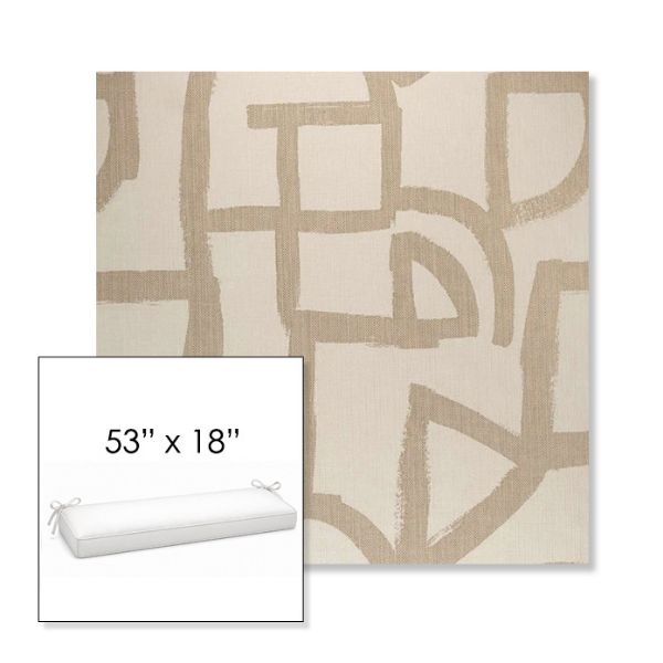 Picture of Brushstroke Stucco | Sunbrella® 53" x 18" Outdoor Bench Cushion