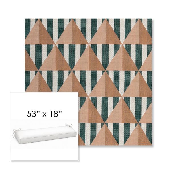 Picture of Buoy Santa Monica | Sunbrella® 53" x 18" Outdoor Bench Cushion