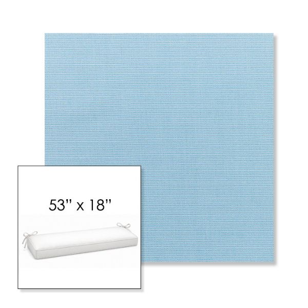 Picture of Canvas Air Blue | Sunbrella® 53" x 18" Outdoor Bench Cushion