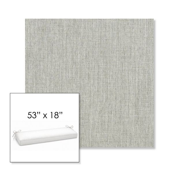 Picture of Canvas Granite | Sunbrella® 53" x 18" Outdoor Bench Cushion