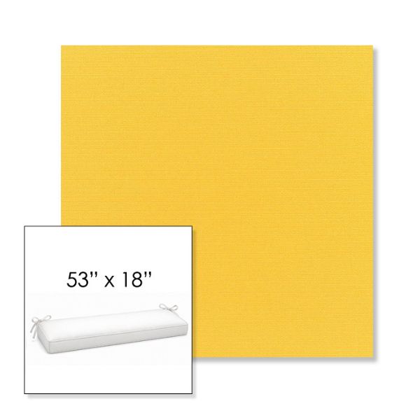 Picture of Canvas Sunflower Yellow | Sunbrella® 53" x 18" Outdoor Bench Cushion