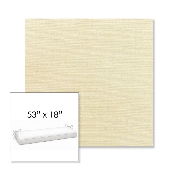 Picture of Canvas Vellum | Sunbrella® 53" x 18" Outdoor Bench Cushion