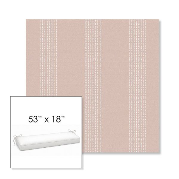 Picture of Caper Blush | Sunbrella® 53" x 18" Outdoor Bench Cushion