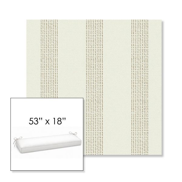 Picture of Caper Linen | Sunbrella® 53" x 18" Outdoor Bench Cushion