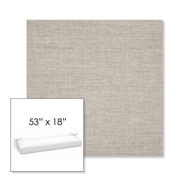 Picture of Cast Silver | Sunbrella® 53" x 18" Outdoor Bench Cushion