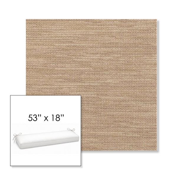 Picture of Charmer Limestone | Sunbrella® 53" x 18" Outdoor Bench Cushion