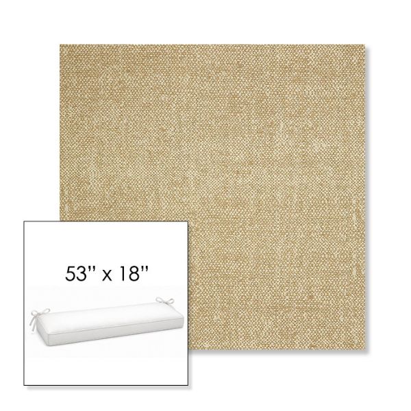 Picture of Chartres Hemp | Sunbrella® 53" x 18" Outdoor Bench Cushion
