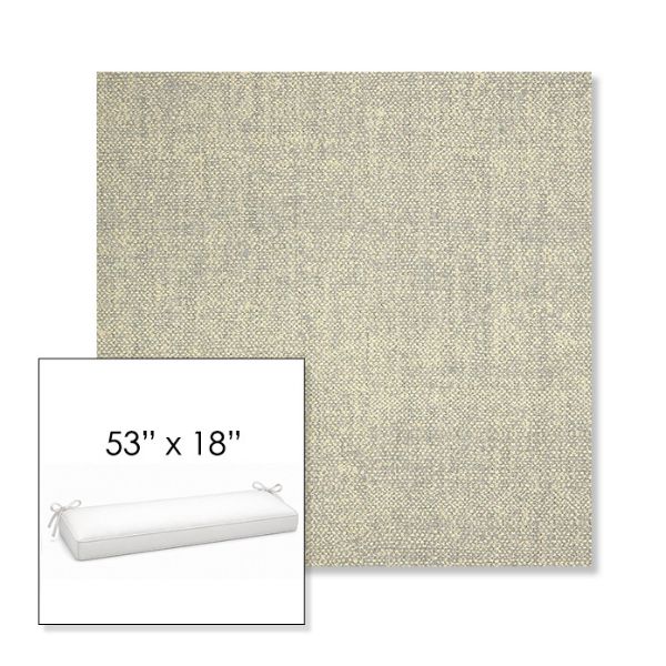 Picture of Chartres Pebble | Sunbrella® 53" x 18" Outdoor Bench Cushion