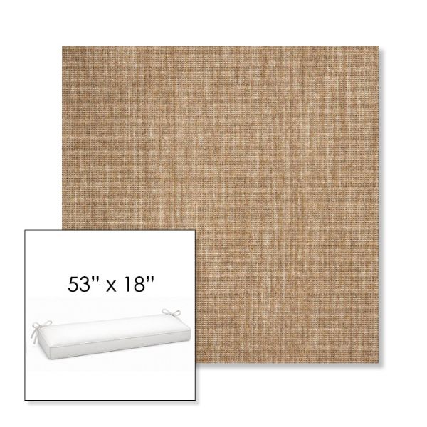 Picture of Crush Camel | Sunbrella® 53" x 18" Outdoor Bench Cushion