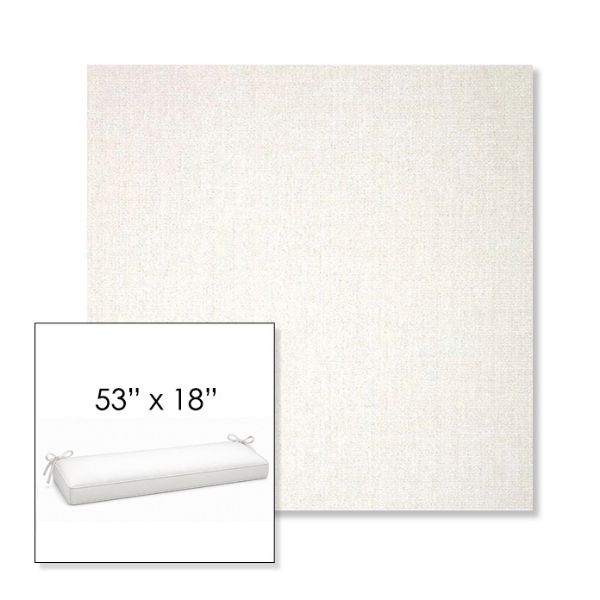 Picture of Crush Snow | Sunbrella® 53" x 18" Outdoor Bench Cushion