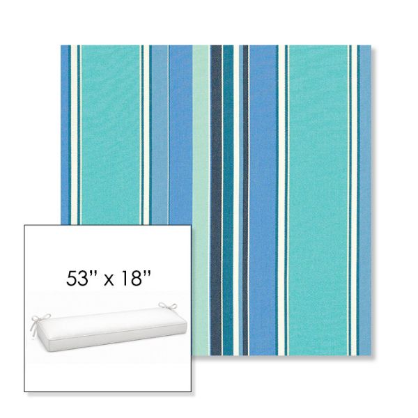 Picture of Dolce Oasis | Sunbrella® 53" x 18" Outdoor Bench Cushion