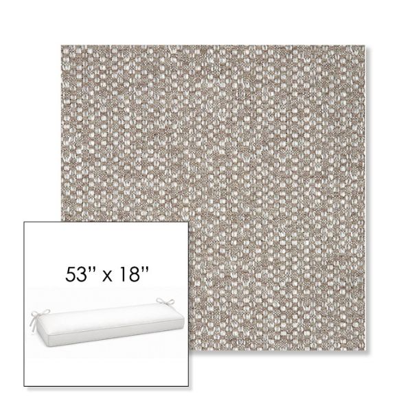 Picture of Dumont Mushroom | Sunbrella® 53" x 18" Outdoor Bench Cushion