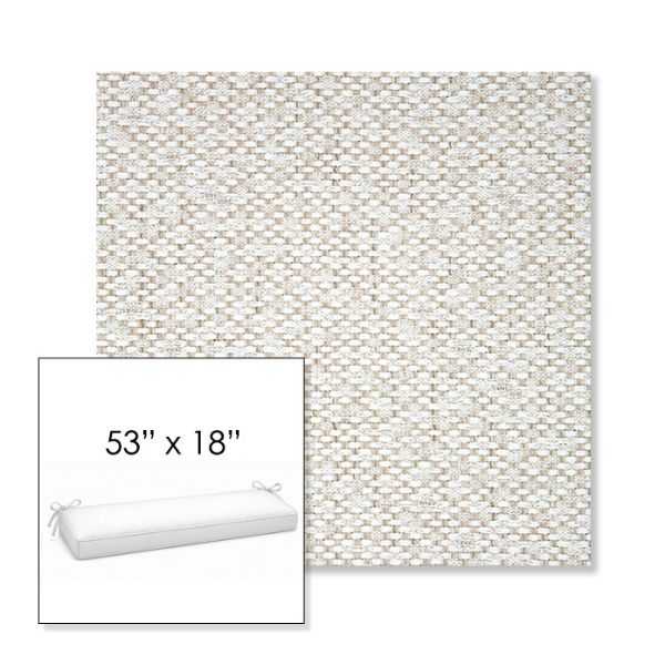 Picture of Dumont Stucco | Sunbrella® 53" x 18" Outdoor Bench Cushion