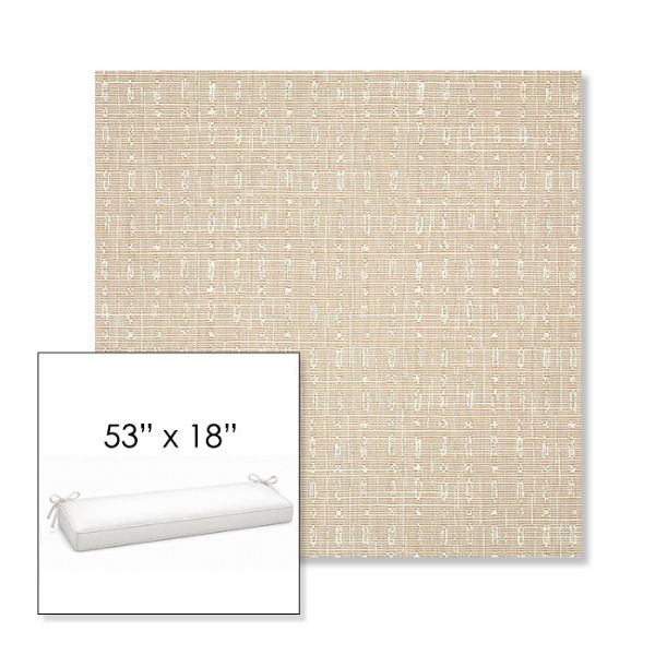 Picture of Embrace Linen | Sunbrella® 53" x 18" Outdoor Bench Cushion