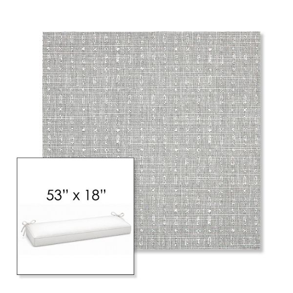 Picture of Embrace Pewter | Sunbrella® 53" x 18" Outdoor Bench Cushion