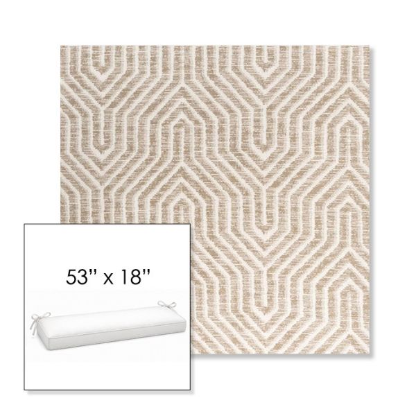 Picture of Etna Dune | Sunbrella® 53" x 18" Outdoor Bench Cushion