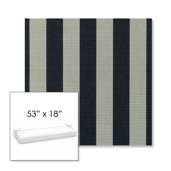 Picture of Expressive Mist | Sunbrella® 53" x 18" Outdoor Bench Cushion