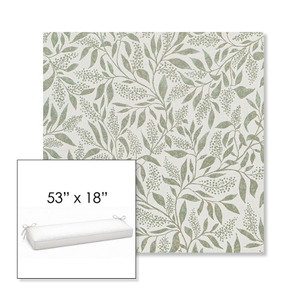 Picture of Exquisite Aloe | Sunbrella® 53" x 18" Outdoor Bench Cushion