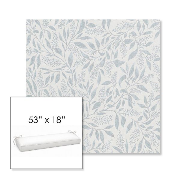 Picture of Exquisite Mist | Sunbrella® 53" x 18" Outdoor Bench Cushion