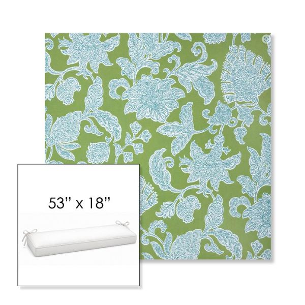 Picture of Floral Song Spring | Sunbrella® 53" x 18" Outdoor Bench Cushion