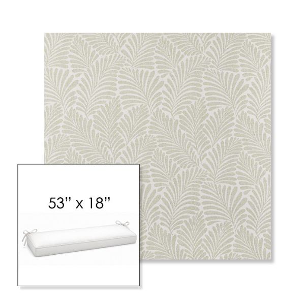 Picture of Frond Spring | Sunbrella® 53" x 18" Outdoor Bench Cushion
